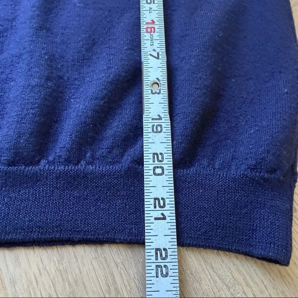 Sézane Jacob Jumper Women Sweater S Navy Blue Merino Wool Quiet Luxury - Picture 6 of 9